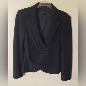 Giorgio Armani Borgo 21 Women's Navy Cashmere and Silk Blazer Size 44